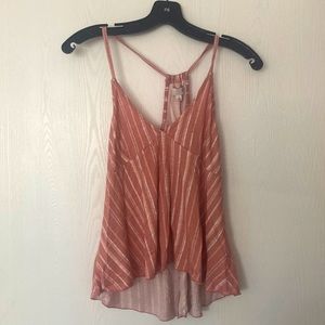 SO pink stripe summer top